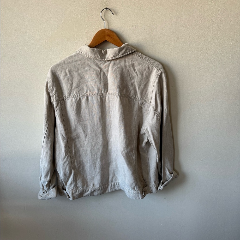 CONSIGNED—Vintage Eddie Bauer Beige Linen Jacket - Picture 8 of 8